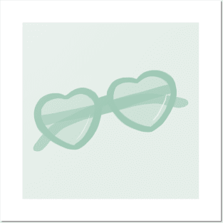 Heart Sunnies - Mint Posters and Art